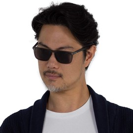 VITENZI - Gafas de sol para lectores rectangulares retro para leer bajo el sol de Trento en gris 2.00