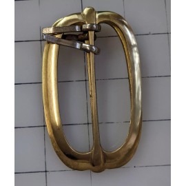 Smaller CA Brass Buckle, Cartridge Strap Buckle, 3 1/2 inch Brass Buckle