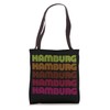 Retro Hamburg Germany Inline Font Disco Design Vintage Tote Bag