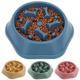 Perro de Comer Lento, Cuenco Antideslizante para Perros de Comida Lenta, fácil de digerir y Absorber el Cuenco de Comida Lenta