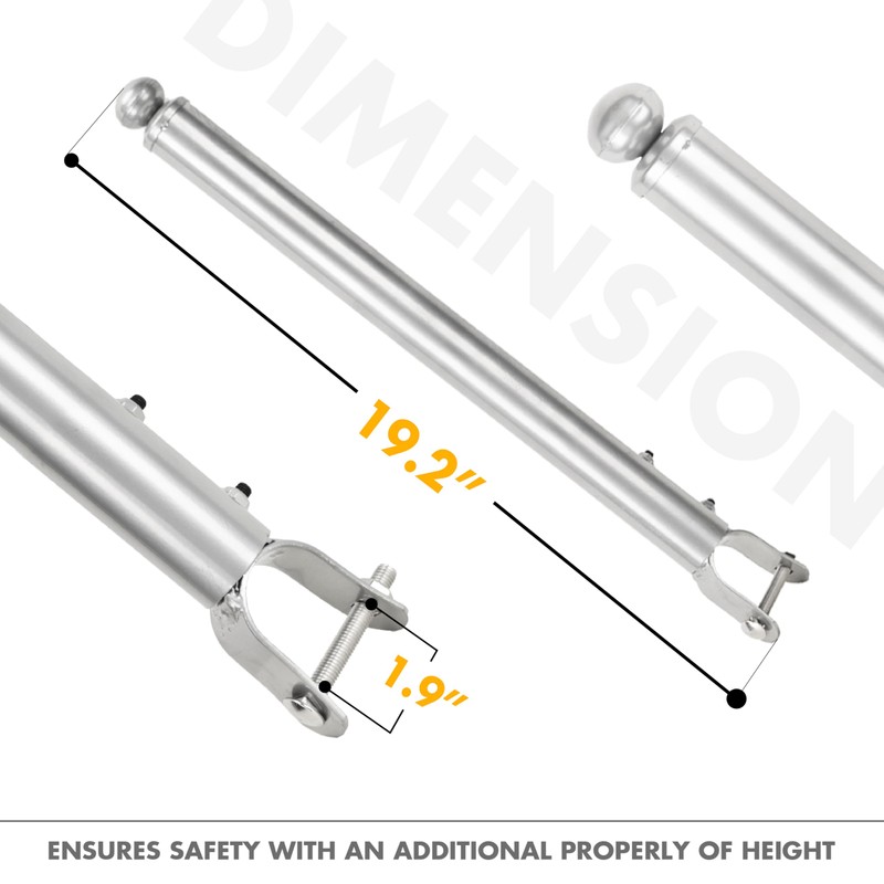 18 Pack 1-3/8'' Chain Link Fence Extension, 20'' Fence Extension