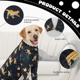 IDOMIK Dog Pajamas,Soft Dog Pjs Clothes with Zipper,Breathble Dog Shirts for Boys Girls,Dog Apparel Shirt Onesie,Dog Recovery Suit for Small Medium Large Dogs,Dog Anxiety Relief Onesies Darkgray,XS