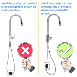 Xuchuan 14.80oz(420g/0.93lb) Universal Kitchen Pull Down Faucet Hose Weight Ball, Sink Basin Pull Out Sprayer Heavy Gravity Replacement Parts