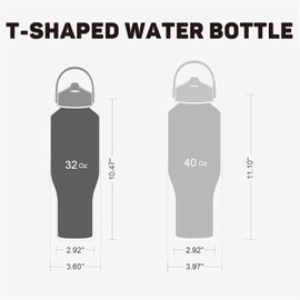 32oz Water Bottle Insulated with Straw,Leak Proof Water Bottles，Mens Water Bottle Stainless Steel for Gym,Hiking,Travel，Sport,1 Liter,Bpa free