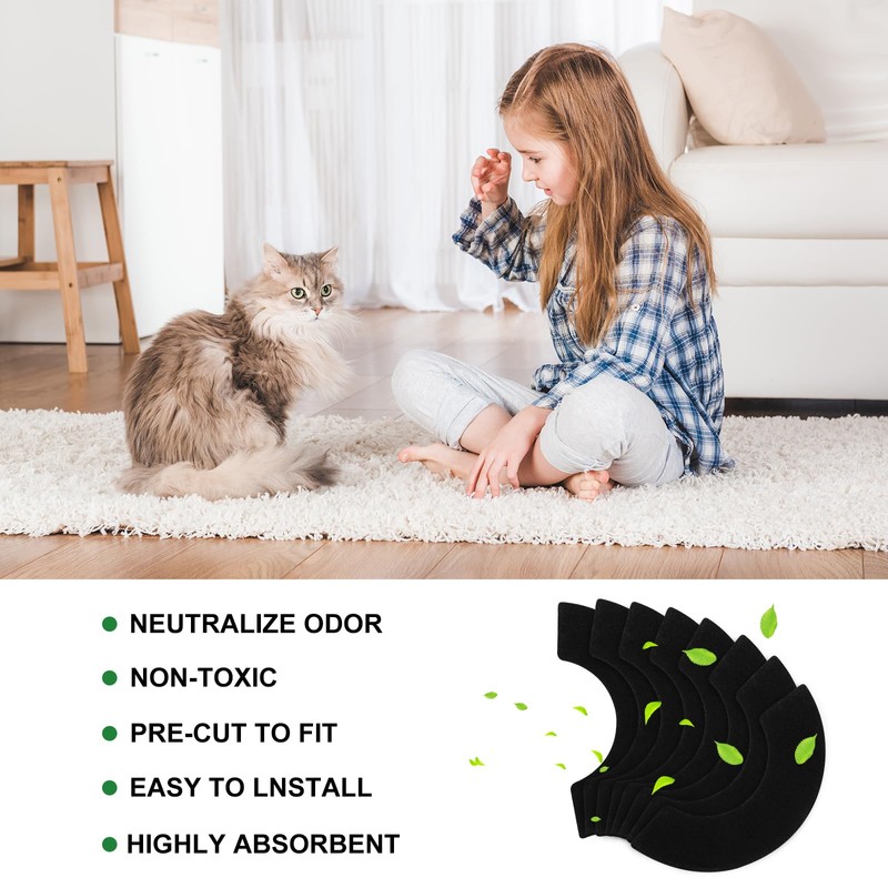 8 Pack Carbon Filters Compatible with Litter-Robot 4 Activated Charcoal