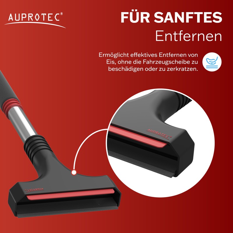 Auprotec Ice Scraper A 12 with Comfort Soft Grip, Red,