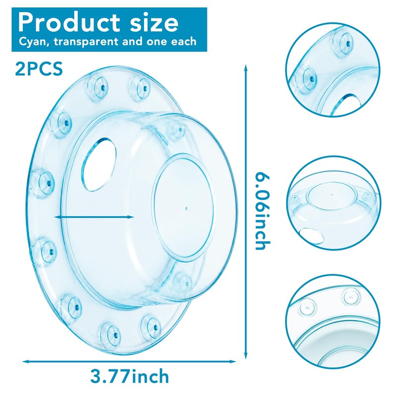 2 Pack Bathtub Overflow Cover,Bathtub Stoppers,6.1 Inch PVC Bathtub Overflow