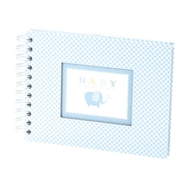 Rössler Papier Baby Boy 13291930002 Photo Album with Wire-O Binding, Light Blue, Birth and Christening, Pack of 1