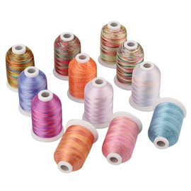Simthread Multi Colours Polyester Machine Embroidery Thread - 1,000 Metres