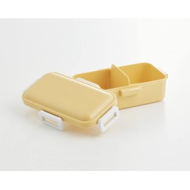 Skater PFLB6AG-A Antibacterial Fluffy Lunch Box with Dome-Shaped Lid, 18.9 fl oz (530 ml), Dull Yellow, Made in Japan