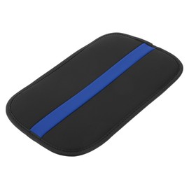 A ABSOPRO Car Armrest Cushion Pad Non-slip 12.20"x7.48" Seat Box Cover Protector Microfiber Leather Black,Blue Center Console Lid