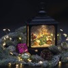 Wondise Christmas Musical Snow Globe Lantern with 6 Hour Timer,