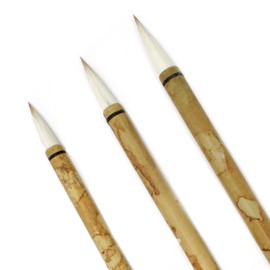 Artway Chinese Bamboo Brush Set - Small, Medium and Large - Set of 3