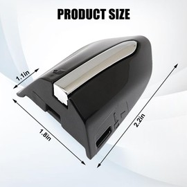 Wyrxalon Front Left Door Handle Key Bezel Cover Cap DS7Z-54218A15-DC Compatible with Ford Fusion 2013-2020 Edge 2015-2020 Door Handle Lock Bezel Cover Cap Black With Electroplating