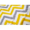 Croydex Yellow & Grey Chevron Textile Shower Curtain with Hygiene