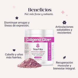 Colágeno Glow+ StarVita Lab | Péptidos Bioactivos + Ácido Hialurónico