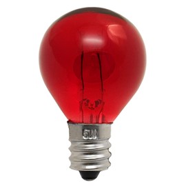 CEC Industries #5G9 1/2/120V/TR (Red) Bulb 120 V, 5 W, E12 Base, G-9-1/2 Shape