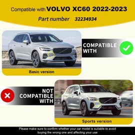 Goholy Car Front Bumper Tow Hook Cover Compatible with Volvo XC60 Basic Version 2022 2023 Trailer Cover Cap 32234934 Tow Hook Cap Towing Eye Cap Dazzling Sand Color