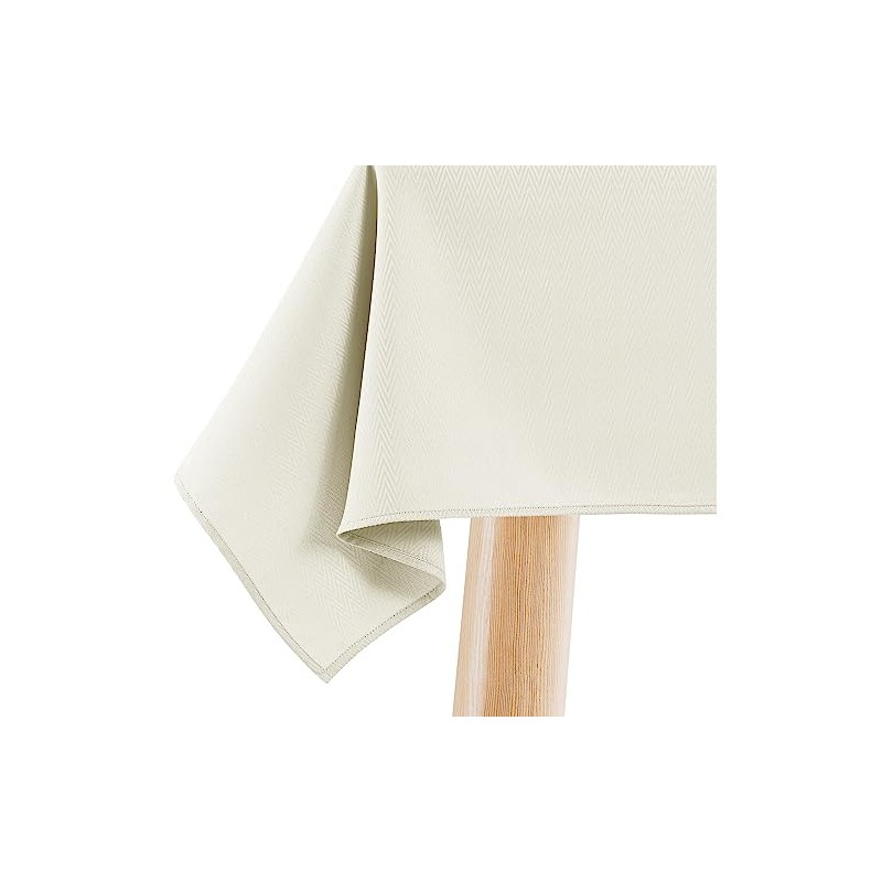 Filumi Tablecloth 140 x 180 cm Cream Washable for Indoor