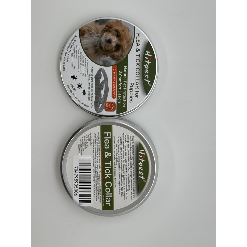 Flea and Tick Collar for Puppies - 12-Month Natural Protection