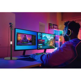 Desktop Webcam Stand, 18-inch Heavy-Duty Webcam Tripod Holder Compatible with Insta360 Link 2/Link 2C/Link PTZ 4K Webcams and X4 X3 X2 Action Cameras