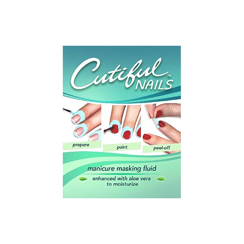 Cutiful Nails Professional Manicure Masking Fluid with Aloe, No More