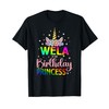 Wela Of The Birthday Princess Unicorn Matching Family T-Shirt