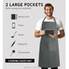 Syntus 2 Pack Adjustable Bib Apron Waterdrop Resistant with 2
