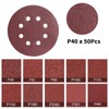BOZILY 50 Pcs Sanding Discs, 125mm 8 Holes 5 Inch