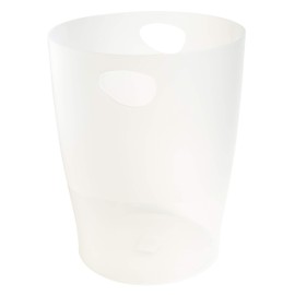 EXACOMPTA 45357D Eco-bin waste paper bin, 15 litres with handles. Elegant and robust waste paper bin and rubbish bin in a modern design, crystal clear.