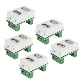 Wumedy Dual USB Panel Mount Solderless Connector Free Screwing and Crimping USB 2.0 Data Multimedia Panel Ground Plug Module