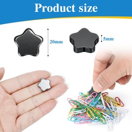 Wukong 20 x 5 mm Ferrite Magnets Strong, Pack of 50 Magnets for Blackboard, Star Whiteboard Magnets Fridge, Pin Board Magnet for Offices, Schools and Households