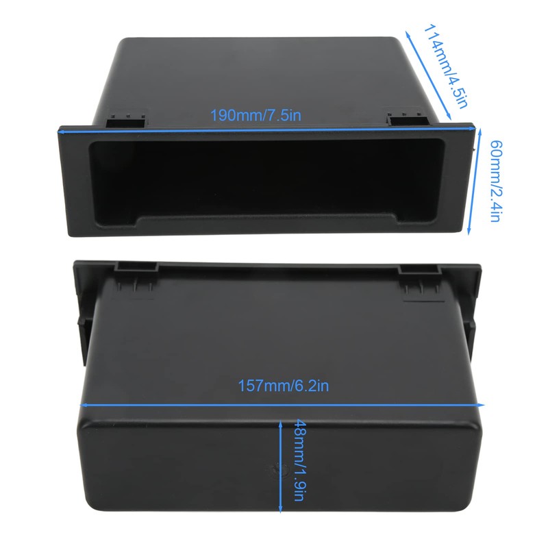 Dash Radio Storage Box, Single Din Storage Pocket Multi Application