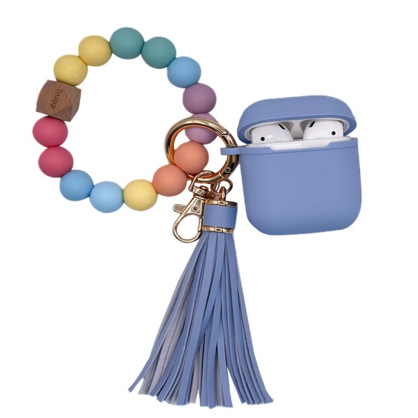 Key Chain Bracelet Wristlet Silicon Beaded Key Ring Keys Holder