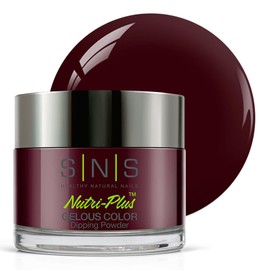 SNS Healthy Natural Nails SNS Nail Dip Powder, Gelous Color Dipping Powder - Euro Talks (Wine, Brown/Maroon, Cream) - Long-Lasting Dip Nail Color Lasts 14 Days - Low-Odor & No UV Lamp Required - 1.5oz