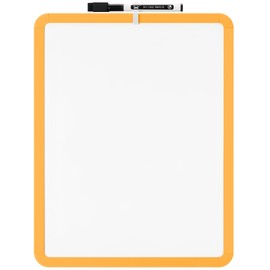 Mr. Pen- Dry Erase Board, 14" x 11" With Black Marker, Orange Frame, Small White Board for Kids and Students, Mini