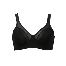 B Bui Di Women's Bra, Lightweight, Stomach Resistant, Half-top Bra, Cool Bra, Web Limited, Suzubbra, Wireless, Absorbent, Quick Drying, Mesh, B Black