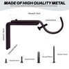 eletriace Curtain Rod Bracket Heavy Duty Adjustable Window Hardware Rod
