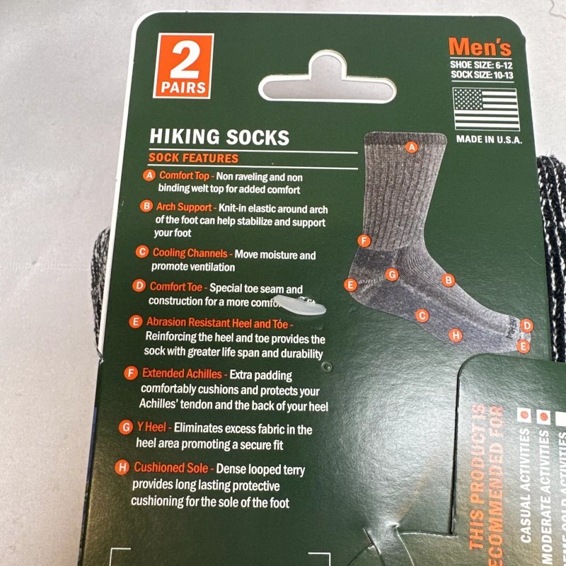 Field & Steam 2 PK Men’s Socks Sz 6-12 Watch