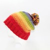 Blurred Lines Pom Beanie-Rainbow