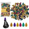 110Pcs Backflow Incense Cones for Waterfall 6 Different Mixed Natural