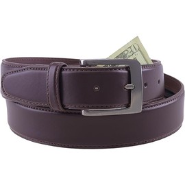 Deerfield dinero cinturón fabricadas en Estados Unidos por Thomas Bates, Marrón