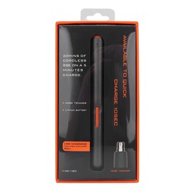 Pen Type USB Chargeable Eyebrow Nose Hair Trimmer Shaver Cutting Tool (Frosted Black)