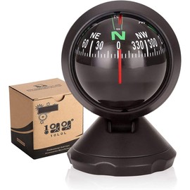 10L0L Golf Cart Compass Dash Mount Adjustable, Navigation Hiking Direction Pointing Guide Ball for Boat Truck Auto Car Outdoor