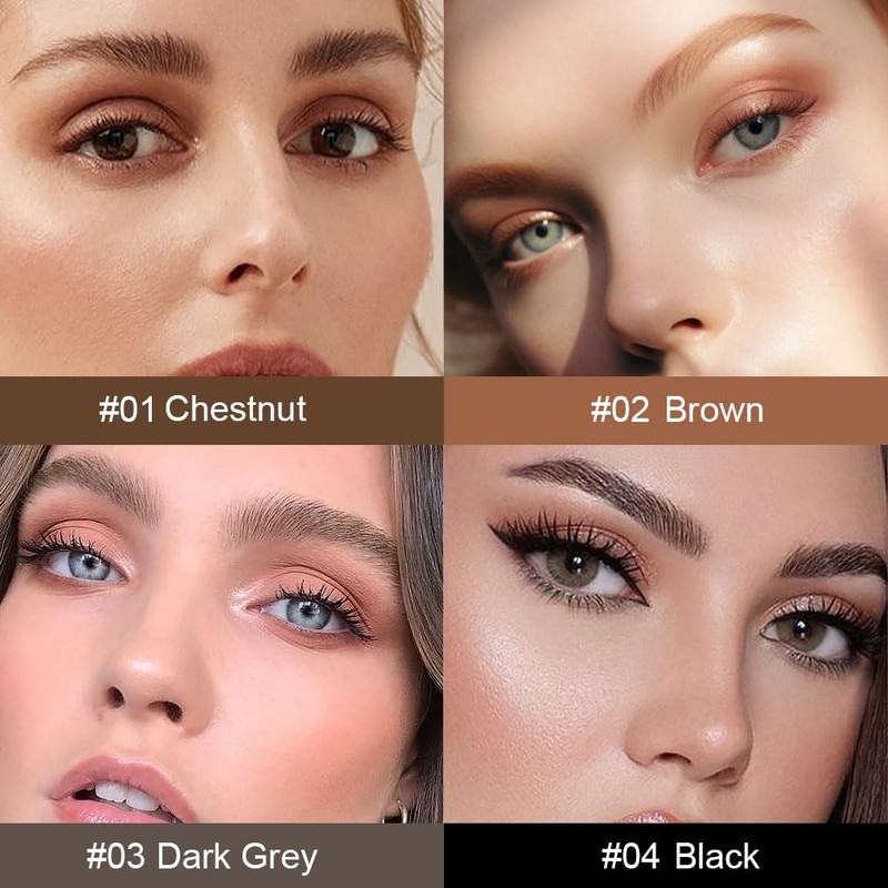 2Pcs Magic Waterproof Microblade Eyebrow Pencil,4 Tipped Precise Eye Brow