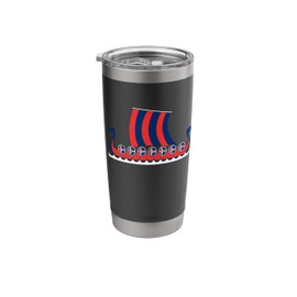 Iceland Viking Ship - Icelandic Flag Dragon Boat - Viking Stainless Steel Insulated Tumbler