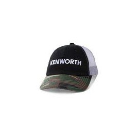 KW Kenworth Trucks Camo Visor White Mesh Back Embroidered Hat