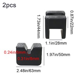 YSGong 2 Pcs Jack Rubber Pad Black Jack Stand Pad Rubber Slotted Frame Pinch Weld Protector for Jack Stand Pinch Welds Jack