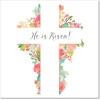 doodlecards Easter Card He is Risen Cross Square Size with