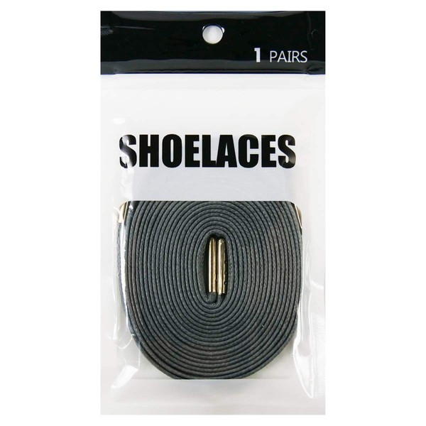 (HIROMARUjP) Wax Shoelaces, Flat Laces, 0.3 inch (7 mm) Width,